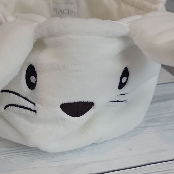 Adorable Bunny Ears Kids Plush Easter Baskets By Children's Place - Cream - Picture 2 of 11